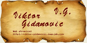 Viktor Gidanović vizit kartica